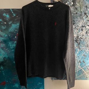 J.Crew Men's Black and Grey Sweater